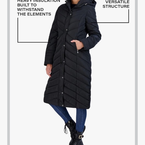 Black Madden Girl Puffer Coat siz 1XL - Picture 3 of 3